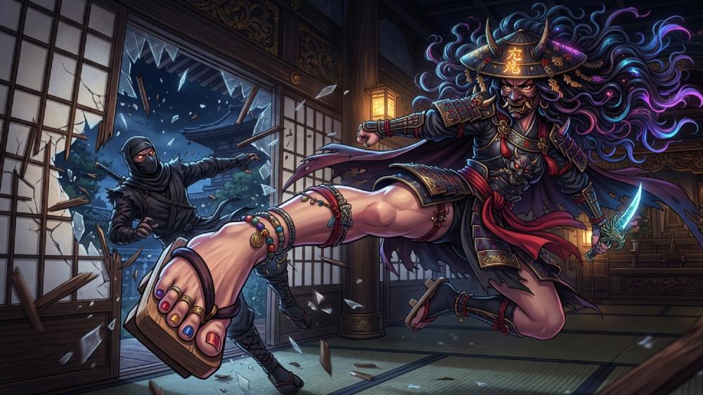 Oni Warrior Kick wallpaper