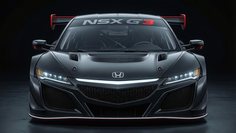 Aggressive Acura NSX GT3 Front View wallpaper