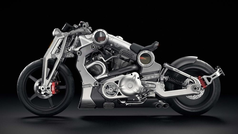 Futuristic Confederate P51 Combat Fighter Bike wallpaper