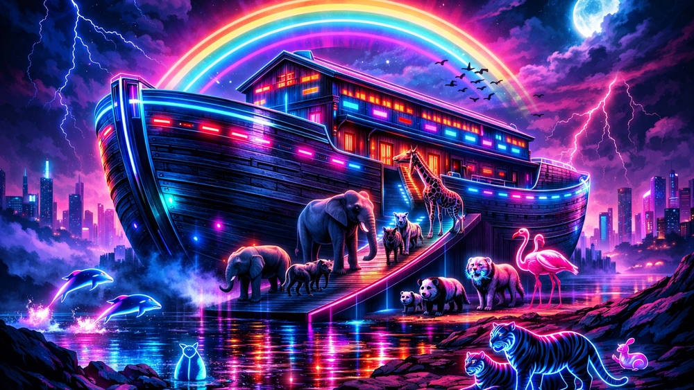 Neon Ark of Wonders wallpaper