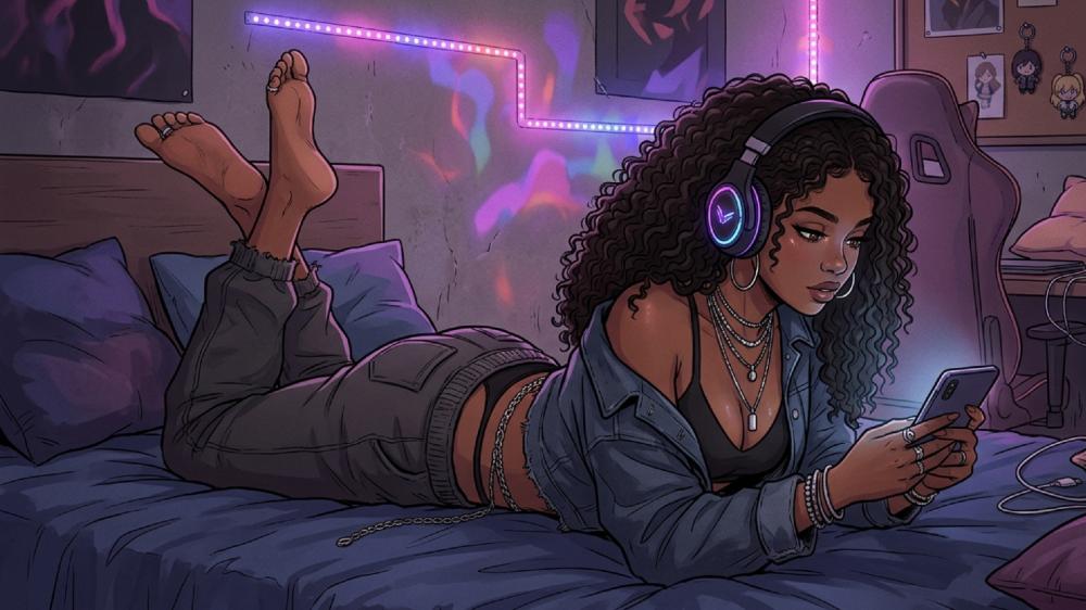Cozy Lo Fi Anime Room Vibes wallpaper