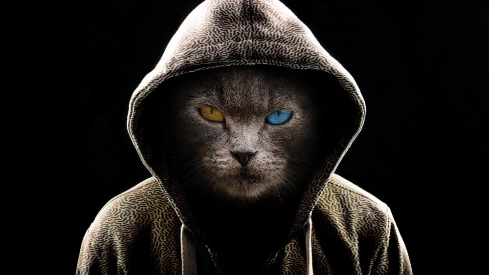 Mystic Hoodie Cat wallpaper