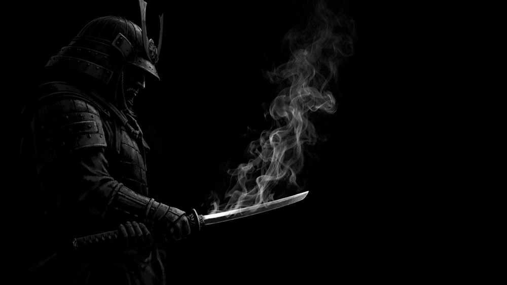 Silent Samurai Blade in Smoke wallpaper