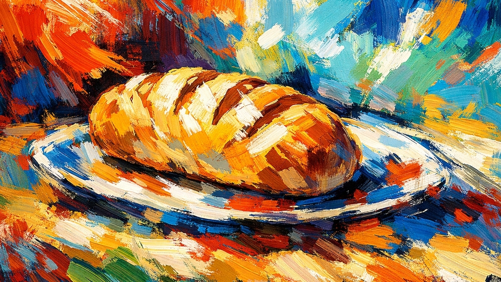 Colorful Bread in Abstract Acrylic Glow wallpaper