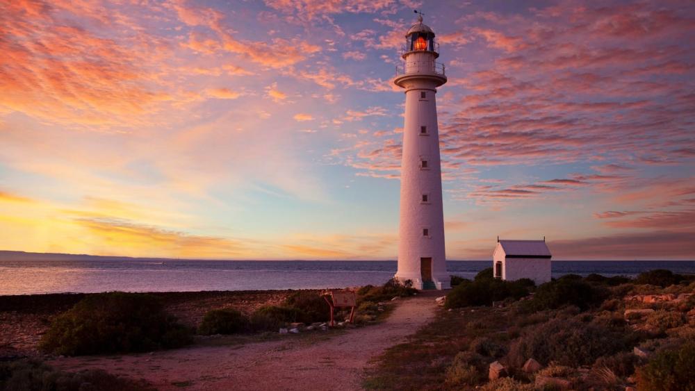 Point Lowly Lighthouse at Sunset wallpaper