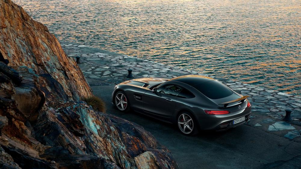 Mercedes AMG GT Coastal Sunset Drive wallpaper