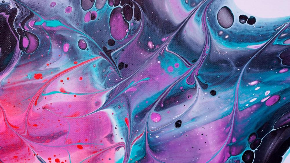 Vibrant Cosmic Fluid Dream wallpaper