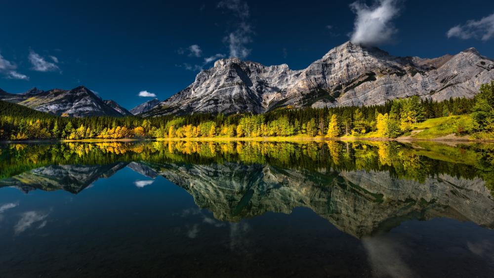 Mount Kidd Mirror Lake wallpaper