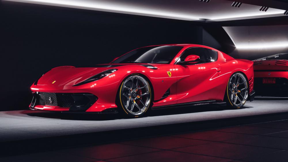 Ferrari 812 Superfast Red Showcase wallpaper