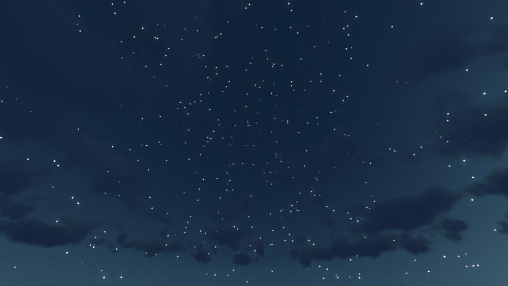 Starry Anime Night Sky wallpaper