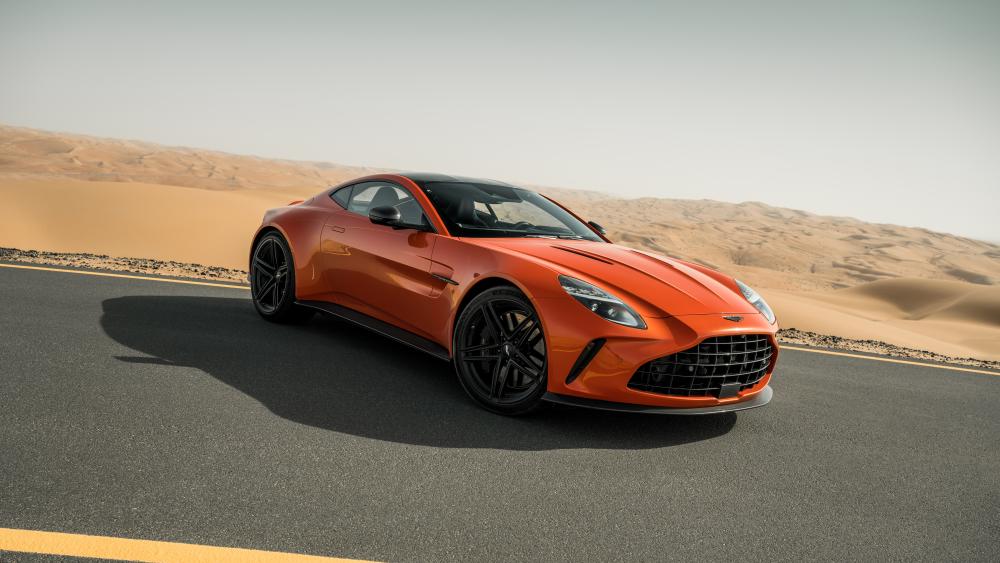 Desert Road Aston Martin Vantage wallpaper
