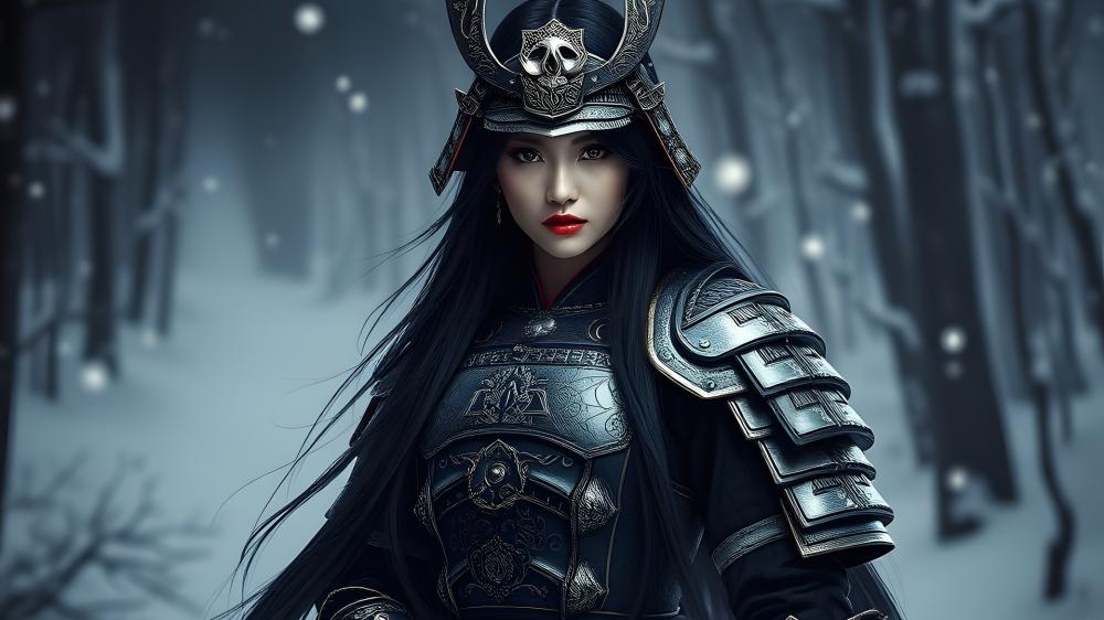 Winter Onna Bugeisha Guardian wallpaper
