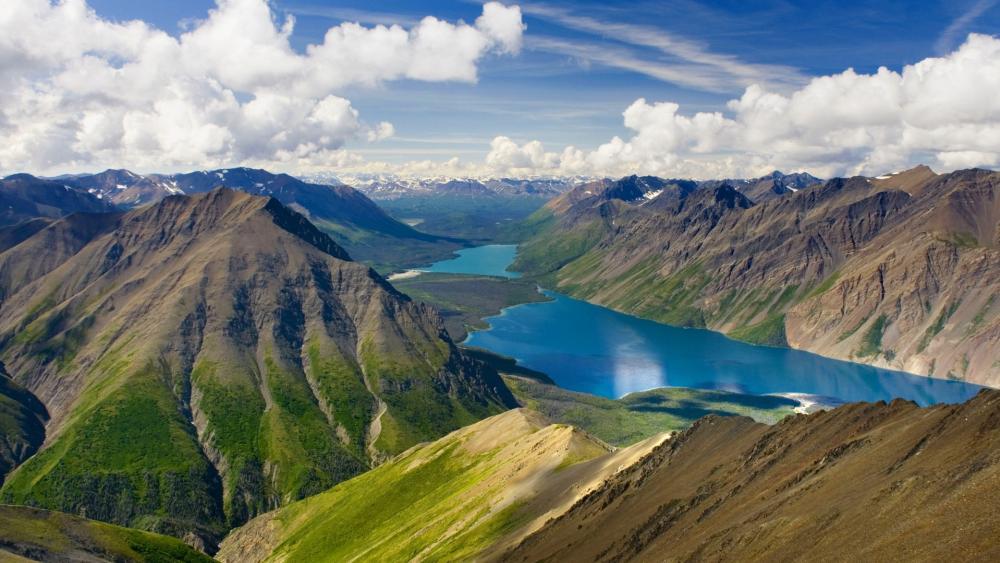 Alpine River Vista in Kluane National Park wallpaper