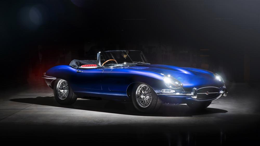 Classic Jaguar Elegance in Blue wallpaper
