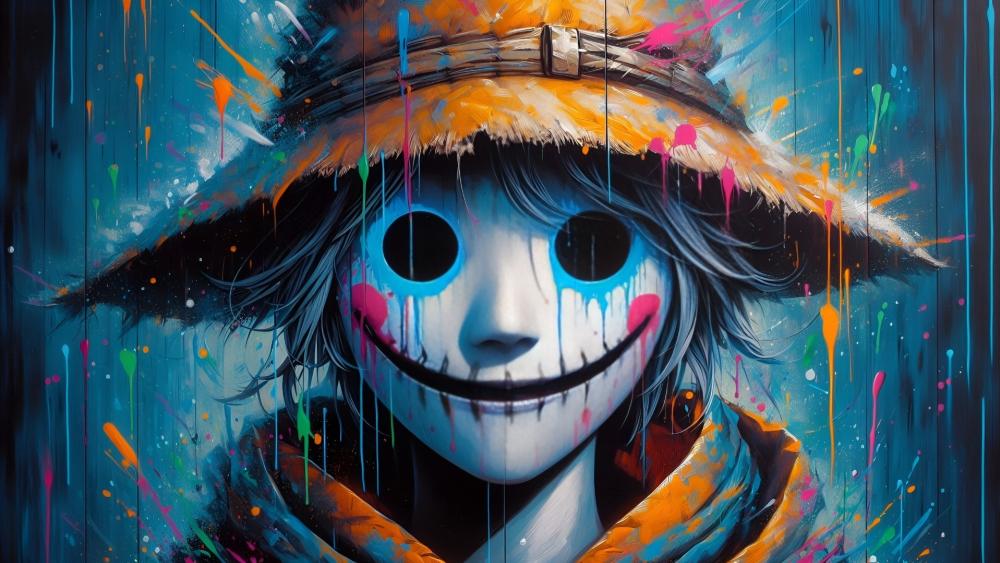 Creepy Scarecrow Smile wallpaper