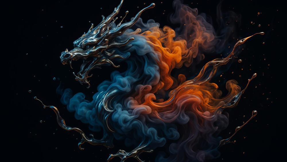 Ethereal Smoke Dragon wallpaper