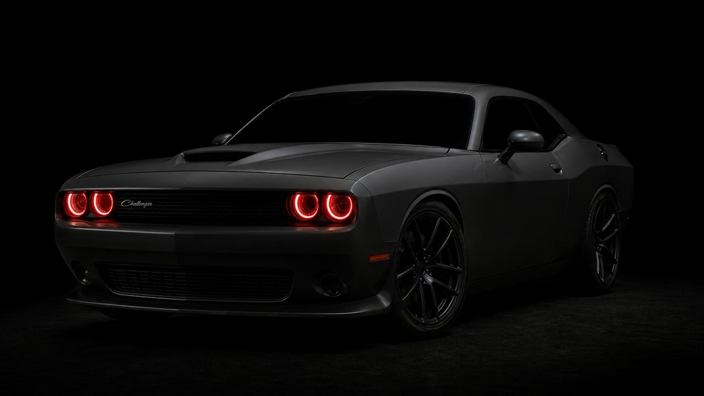Shadowed Dodge Challenger Glow wallpaper