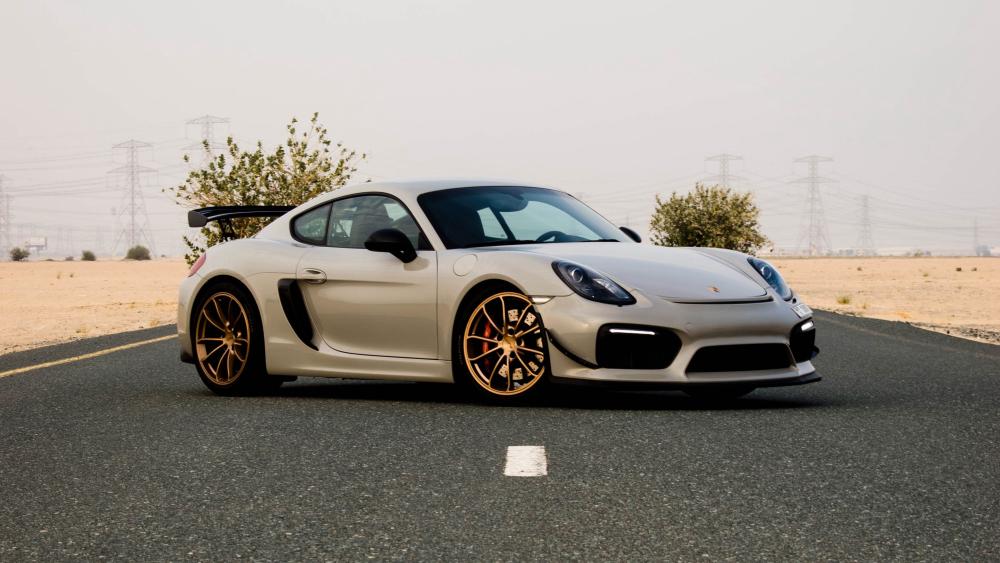 Porsche Cayman GT4 Desert Glide wallpaper