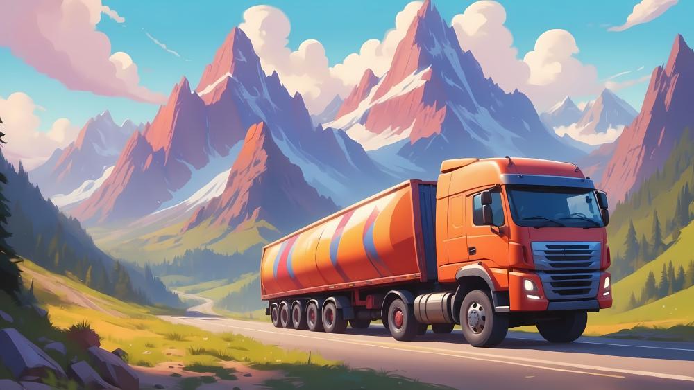Mountain Cargo Journey wallpaper
