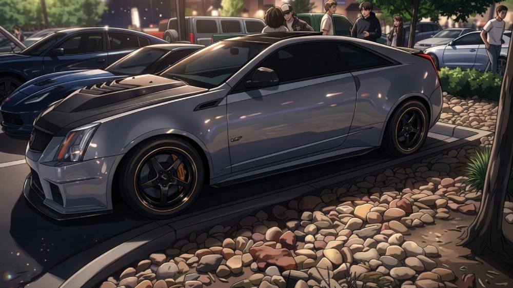 Anime Sport Coupe at Sunset wallpaper