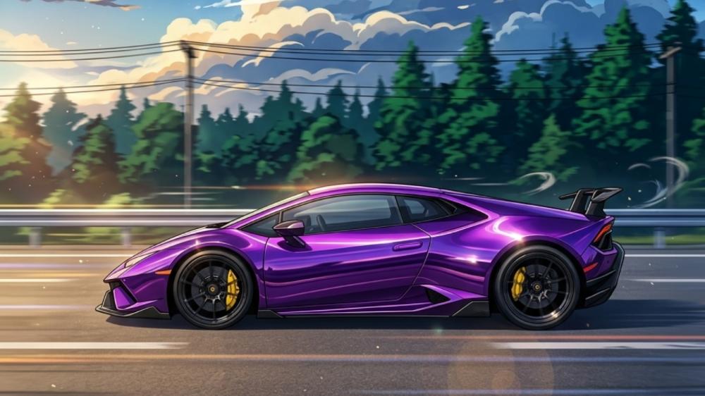 Anime Lamborghini Speedline wallpaper
