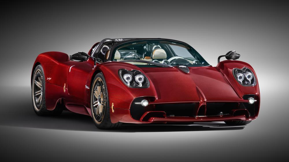 Red Carbon Pagani Utopia Roadster wallpaper