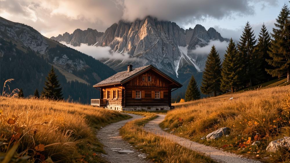 Mountain Cottage at Golden Valley wallpaper
