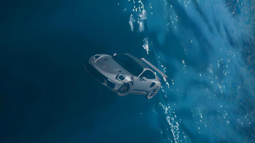 Submerged Porsche Dream wallpaper