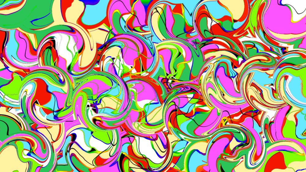 Vibrant Swirling Color Storm wallpaper