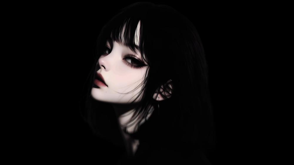 Gothic Moonlit Silence wallpaper