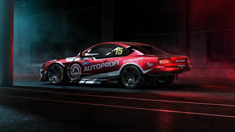 Neon Nissan Silvia Drift wallpaper