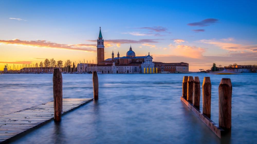 Venetian Sunset at San Giorgio Maggiore wallpaper