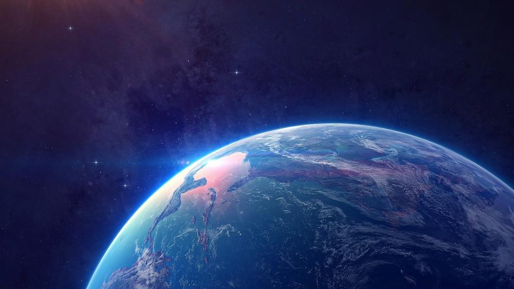 Earth Rising in the Cosmic Dawn wallpaper