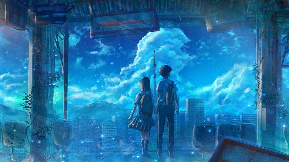 Dreaming Together Under Blue Skies wallpaper