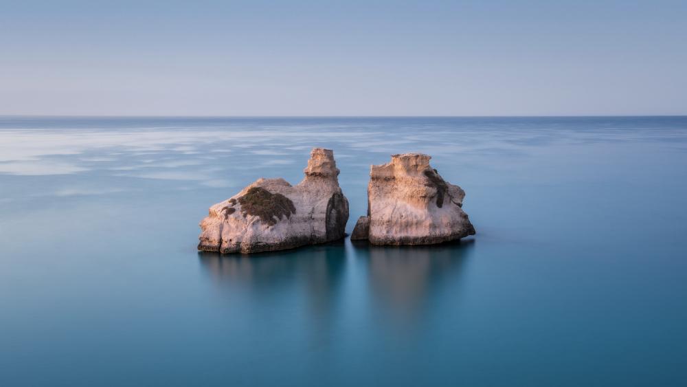 Silent Coastal Stones wallpaper