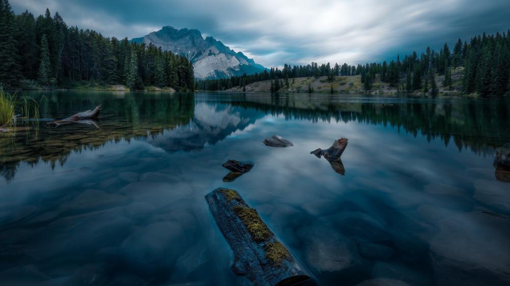 Mountain Lake Serenity wallpaper