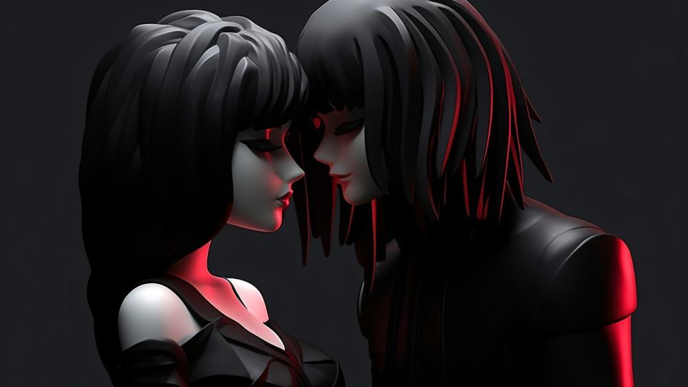 Silent Gothic Love wallpaper