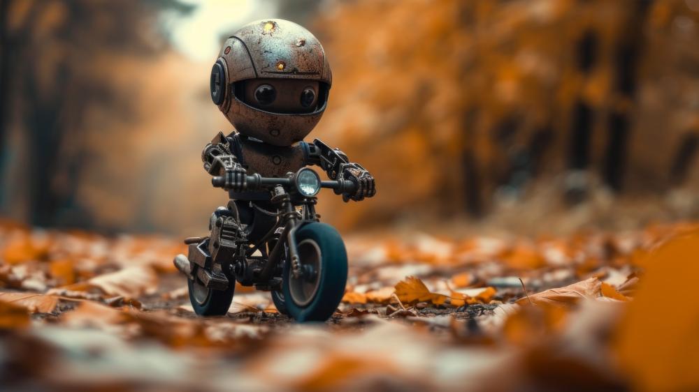Tiny Robot Autumn Joyride wallpaper