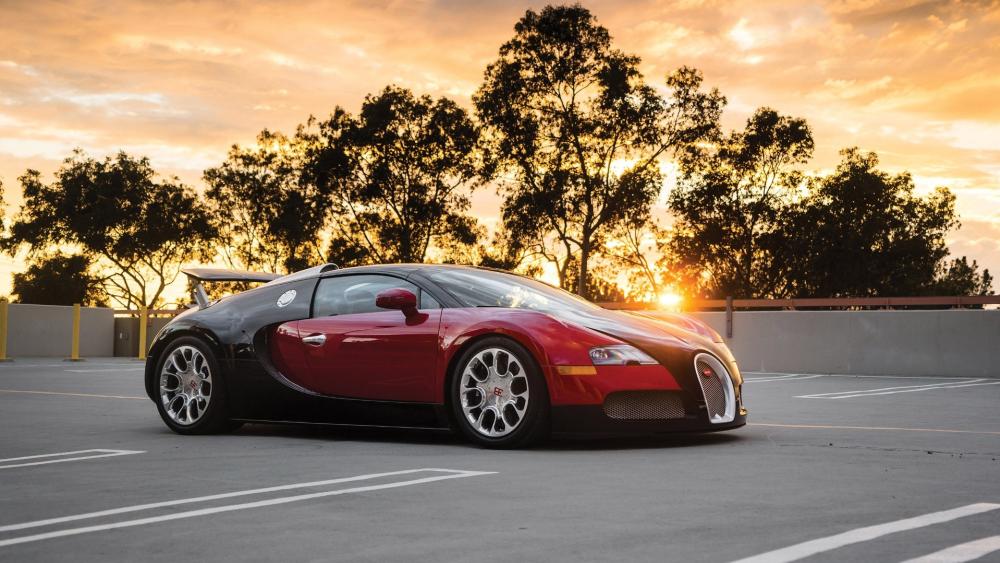 Sunset Bugatti Veyron Elegance wallpaper