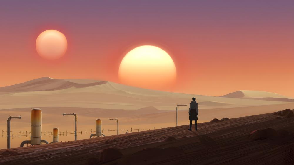 Desert Horizon Dreamscape wallpaper