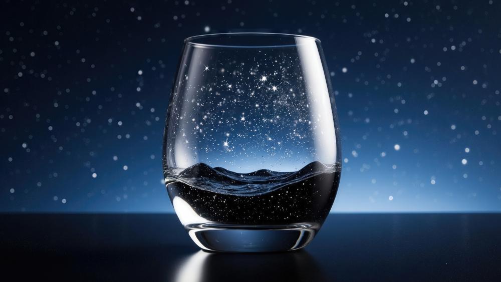 Starry Water in a Glass wallpaper