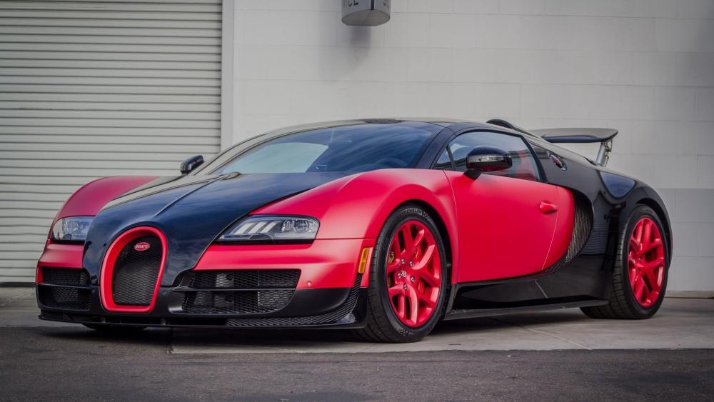 Bugatti Veyron Red Black Power wallpaper