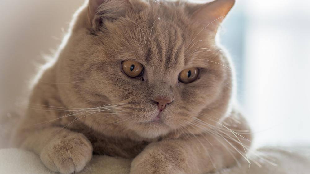 Calm British Shorthair Portrait wallpaper