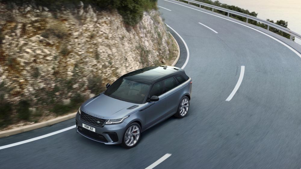 Sleek Range Rover Velar On Coastal Curve wallpaper