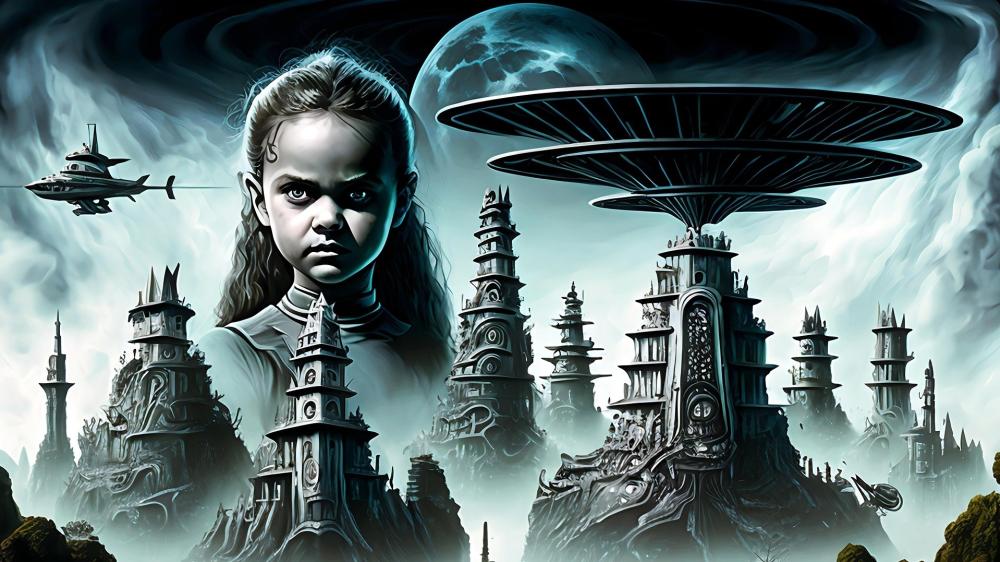Alien Dreamscape Beyond the Mist wallpaper