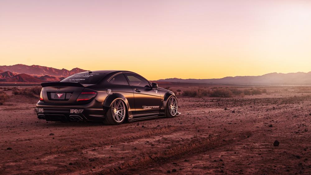 Sunset Liberty Walk C63 AMG Coupe wallpaper