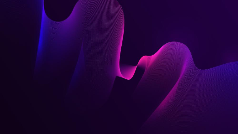 Purple Wave Glow wallpaper