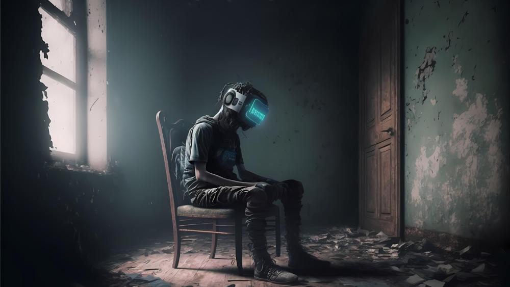 Virtual Solitude in the Ruined Room wallpaper