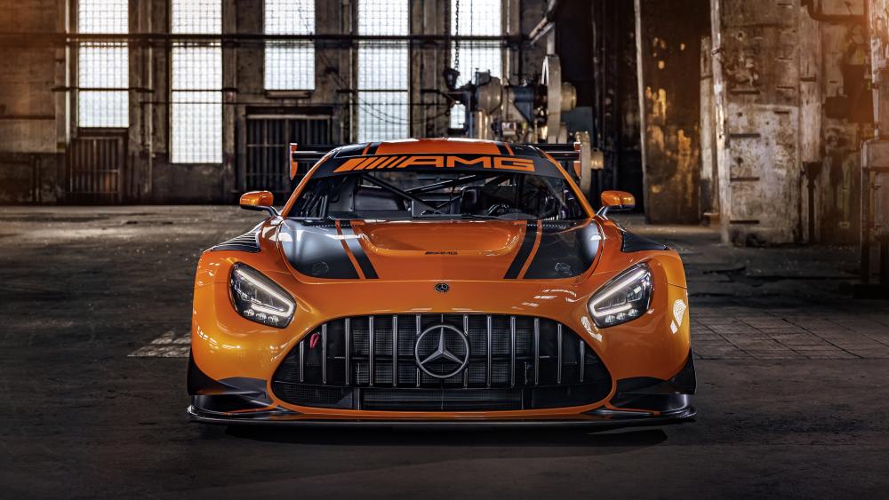 Orange AMG GT3 Dominates the Warehouse wallpaper