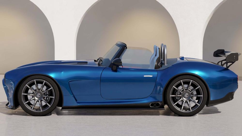 Blue Roadster Elegance wallpaper